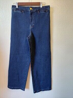 Madewell- Women's 29 Classic Blue Jean Emmet Wide Leg High Rise .